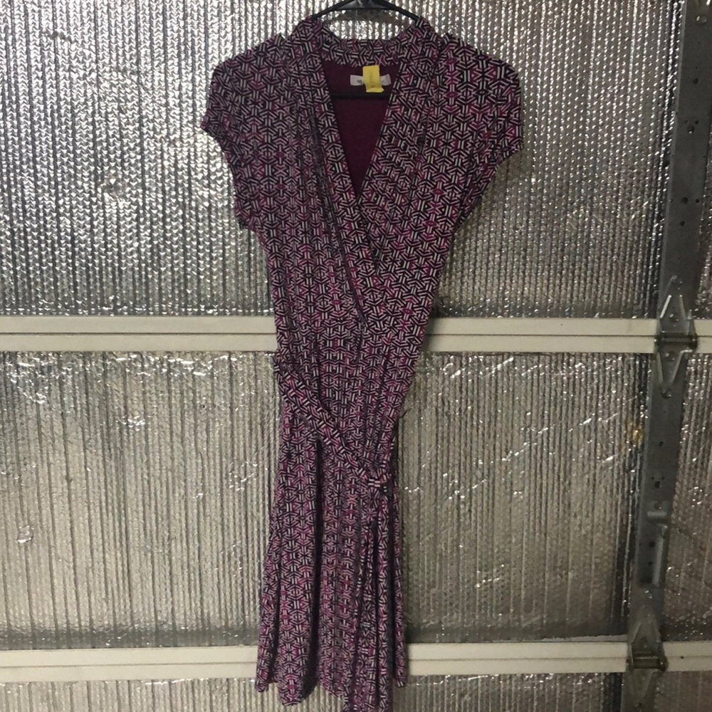 Pattern Dress with Belt